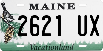ME license plate 2621UX