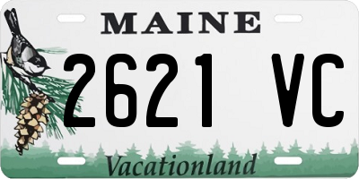 ME license plate 2621VC