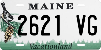 ME license plate 2621VG