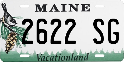 ME license plate 2622SG