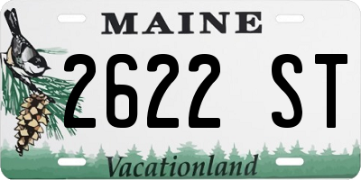 ME license plate 2622ST