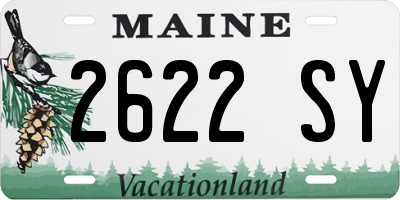 ME license plate 2622SY