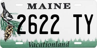 ME license plate 2622TY