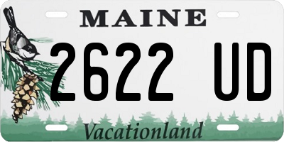 ME license plate 2622UD