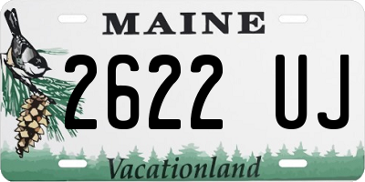 ME license plate 2622UJ