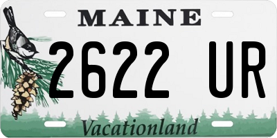 ME license plate 2622UR