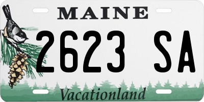 ME license plate 2623SA