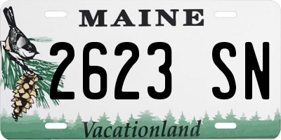 ME license plate 2623SN