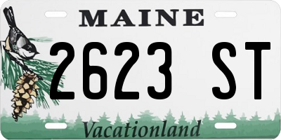 ME license plate 2623ST