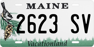 ME license plate 2623SV