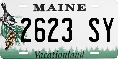 ME license plate 2623SY