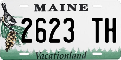 ME license plate 2623TH