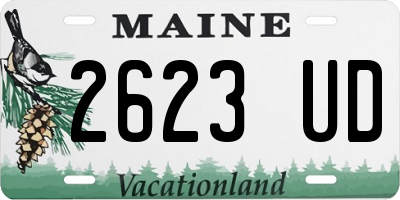 ME license plate 2623UD
