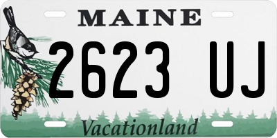 ME license plate 2623UJ