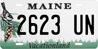 ME license plate 2623UN