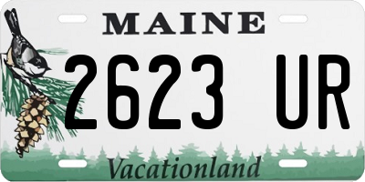 ME license plate 2623UR