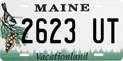 ME license plate 2623UT