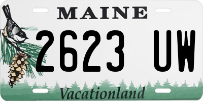 ME license plate 2623UW