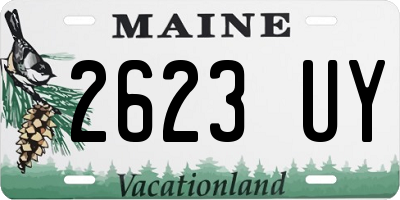 ME license plate 2623UY