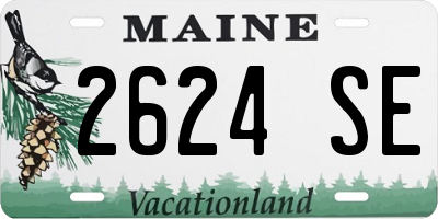 ME license plate 2624SE