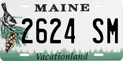 ME license plate 2624SM