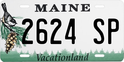 ME license plate 2624SP