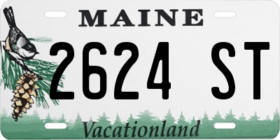 ME license plate 2624ST