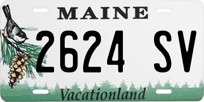 ME license plate 2624SV
