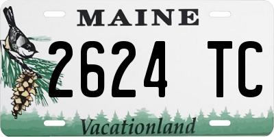 ME license plate 2624TC