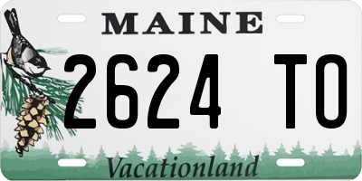 ME license plate 2624TO