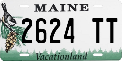 ME license plate 2624TT
