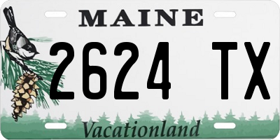 ME license plate 2624TX