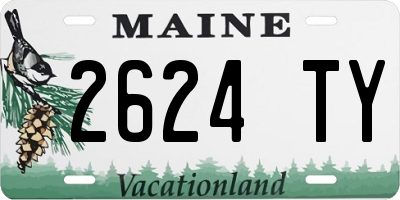 ME license plate 2624TY
