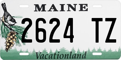 ME license plate 2624TZ