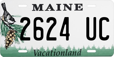 ME license plate 2624UC