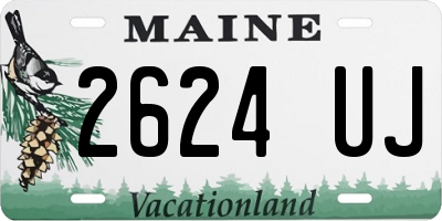 ME license plate 2624UJ