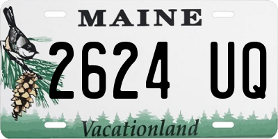 ME license plate 2624UQ