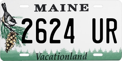 ME license plate 2624UR