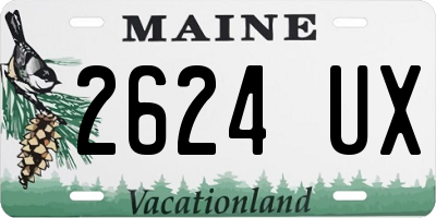 ME license plate 2624UX