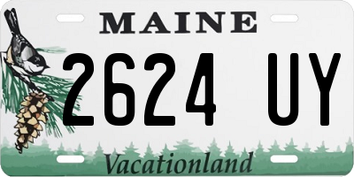 ME license plate 2624UY