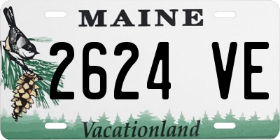 ME license plate 2624VE