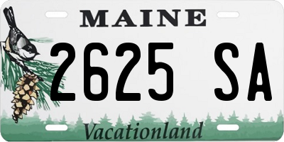 ME license plate 2625SA