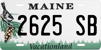 ME license plate 2625SB