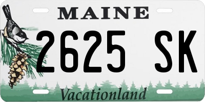 ME license plate 2625SK