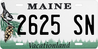 ME license plate 2625SN