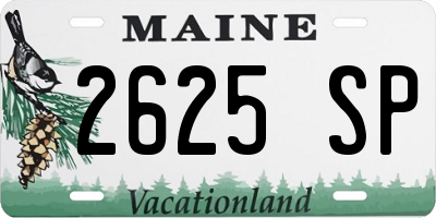ME license plate 2625SP