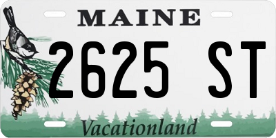 ME license plate 2625ST