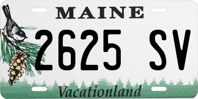 ME license plate 2625SV