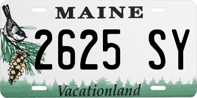 ME license plate 2625SY