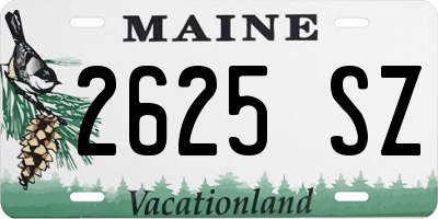 ME license plate 2625SZ